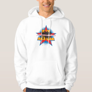 Justice League Silhouetten und Sternenhintergrund Hoodie
