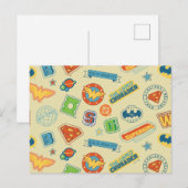 Justice League Super Hero Badge Pattern Postkarte (Vorne/Hinten)