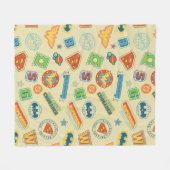 Justice League Superhelden-Abzeichen-Muster Fleecedecke (Vorderseite (Horizontal))