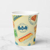 Justice League Superhelden-Abzeichen-Muster Pappbecher (Rückseite)