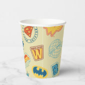 Justice League Superhelden-Abzeichen-Muster Pappbecher (Rechts)