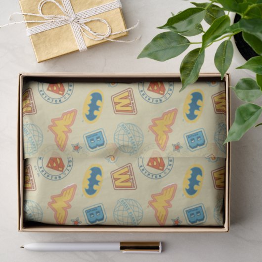 Justice League Superhelden-Abzeichen-Muster Seidenpapier (Geschenk)