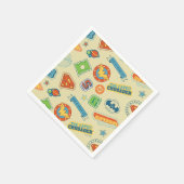 Justice League Superhelden-Abzeichen-Muster Serviette (Ecke)