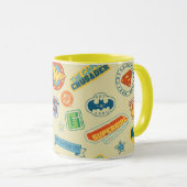 Justice League Superhelden-Abzeichen-Muster Tasse (VorderseiteRechts)