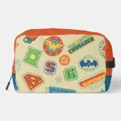 Justice League Superhelden-Abzeichen-Muster Waschbeutel (Rückseite)