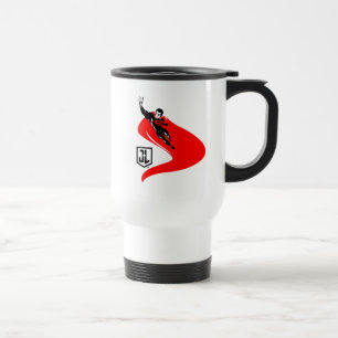 Justice League   Superman fliegt Noir Pop Art Reisebecher