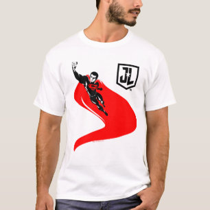 Justice League   Superman fliegt Noir Pop Art T-Shirt