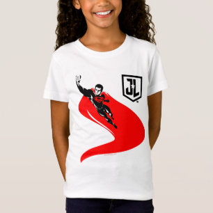 Justice League Superman fliegt Noir Pop Art T-Shirt