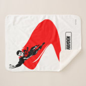 Justice League | Superman Flying Noir Pop Art Sherpadecke (Vorderseite (Horizontal))