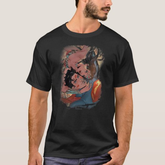 Justice League Superman & Wonder Woman Love Birds T-Shirt (Vorderseite)