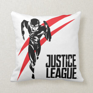 Justice League   The Flash Running Noir Pop Art Kissen