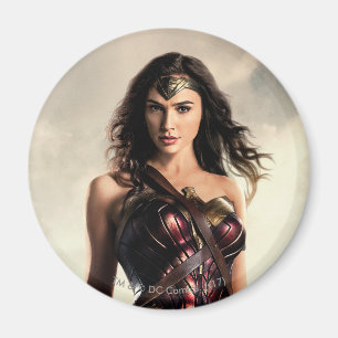 Justice League   Wonder Woman auf dem Schlachtfeld Magnet
