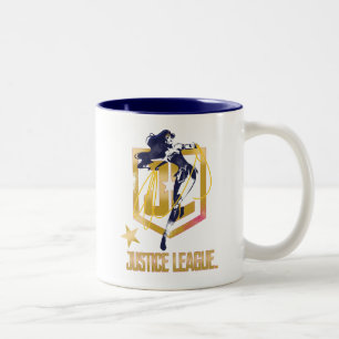 Justice League Wonder Woman JL Logo Pop-Art Zweifarbige Tasse
