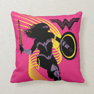 Justice League   Wonder Woman Silhouette-Symbol Kissen