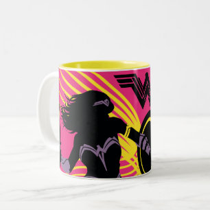 Justice League   Wonder Woman Silhouette-Symbol Zweifarbige Tasse