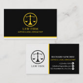 Justice & Legal Consultant – authoritative and pol Visitenkarte (Vorne/Hinten)