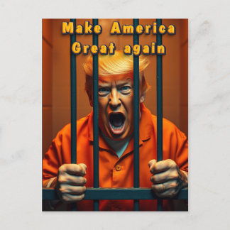 Justice MAGA Trump Unterstützung Kamala Walz Funny Postkarte