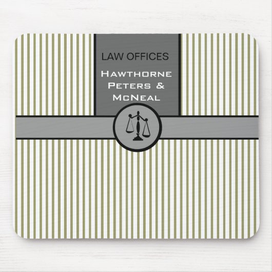 Justice Pinstripes Pattern Law Office Mousepad (Vorne)