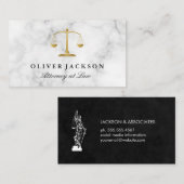 Justice Scale Marble Visitenkarte (Vorne/Hinten)