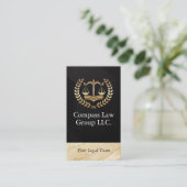 Justice Scales Gold Metallic Logo | Rechtlich Terminkarte (Stehend Vorderseite)