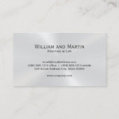 Justice Scales Monogram Metal Shine Visitenkarte (Rückseite)