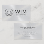 Justice Scales Monogram Metal Shine Visitenkarte (Vorne/Hinten)