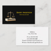 Justice Scales on Books -- Attorney Visitenkarte (Vorne/Hinten)