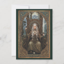 Justice Tarot Art Flat Thank You Card Dankeskarte