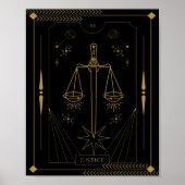 Justice Tarot card art Poster (Vorne)