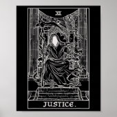 Justice Tarot Card Grim Sensenmann Halloween Goth  Poster (Vorne)