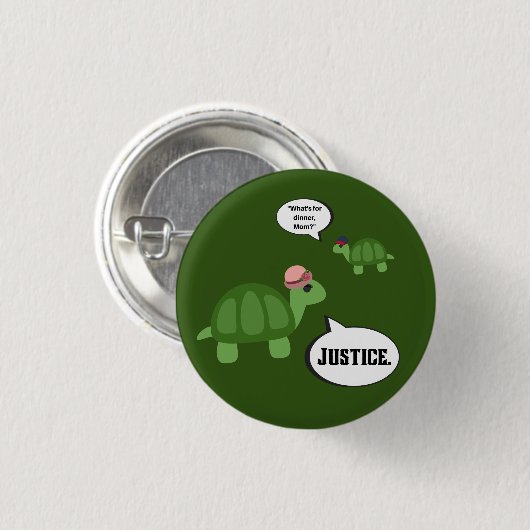 Justice Turtle Button (Vorne & Hinten)