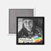#JusticeForD Magnet (Vorderseite/Rückseite)