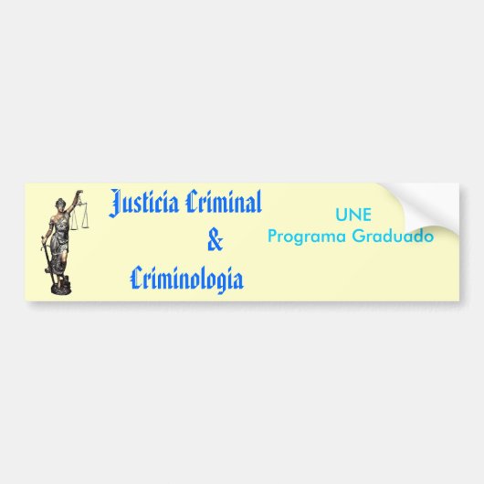 justicia kriminelles $ criminologia autoaufkleber (Vorne)