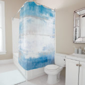"Justieren Sie" blaue und graue abstrakte Kunst Duschvorhang (Beispiel)
