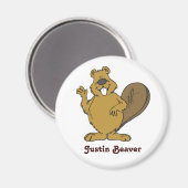 Justin Beaver Magnet (Vorderseite/Rückseite)