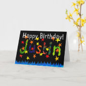 'Justin Birthday Card Karte (Gelbe Blume)
