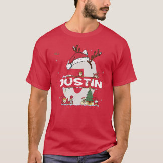 Justin Christmasw Justin Name für lustige Weihnach T-Shirt