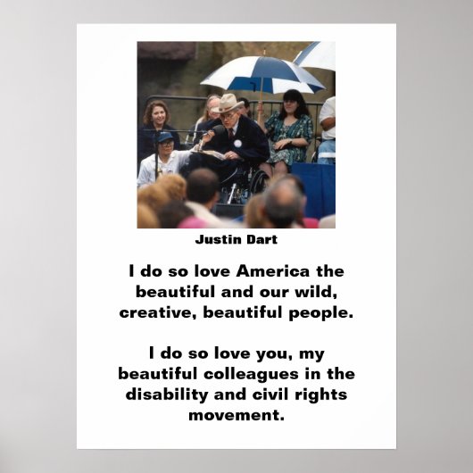 Justin Dart Zitat 1 Poster (Vorne)