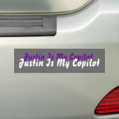 Justin ist mein Kopilot Autoaufkleber (Auf Auto)