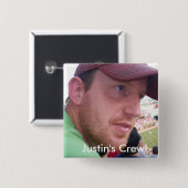 Justin Semikolon-Crew! Button (Vorne & Hinten)