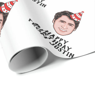 JUSTIN TRUDEAU BIRTHTAG GESCHENKPAPIER