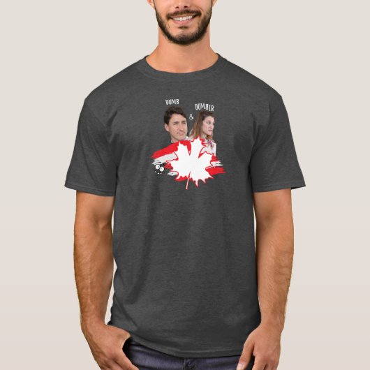 Justin Trudeau Chrystia Freeland Dumb & Dumber T-Shirt (Vorderseite)