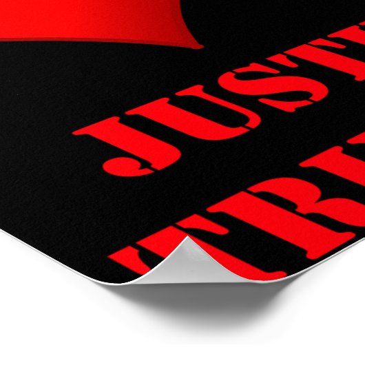 Justin Trudeau Cute Red Heart Love Red White Cool Poster (Ecke)