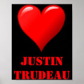 Justin Trudeau Cute Red Heart Love Red White Cool Poster (Vorne)