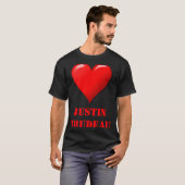 Justin Trudeau Cute Red Heart Love Red White Cool T-Shirt (Vorne ganz)