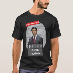 Justin Trudeau 🤣 Funny Mugshot Novelty T - Shirt