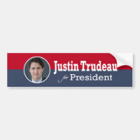 Justin Trudeau für Präsidenten Autoaufkleber