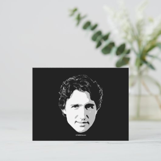 Justin Trudeau Hair Head -.png Postkarte (Stehend Vorderseite)