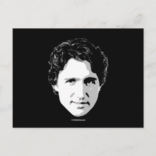 Justin Trudeau Hair Head -.png Postkarte (Vorderseite)