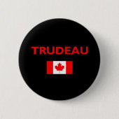 Justin Trudeau Kanada Kanadische Flagge Dunkel Button (Vorderseite)